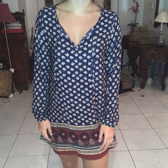 Living doll floral bandana print tie front dress S - Picture 2 of 8